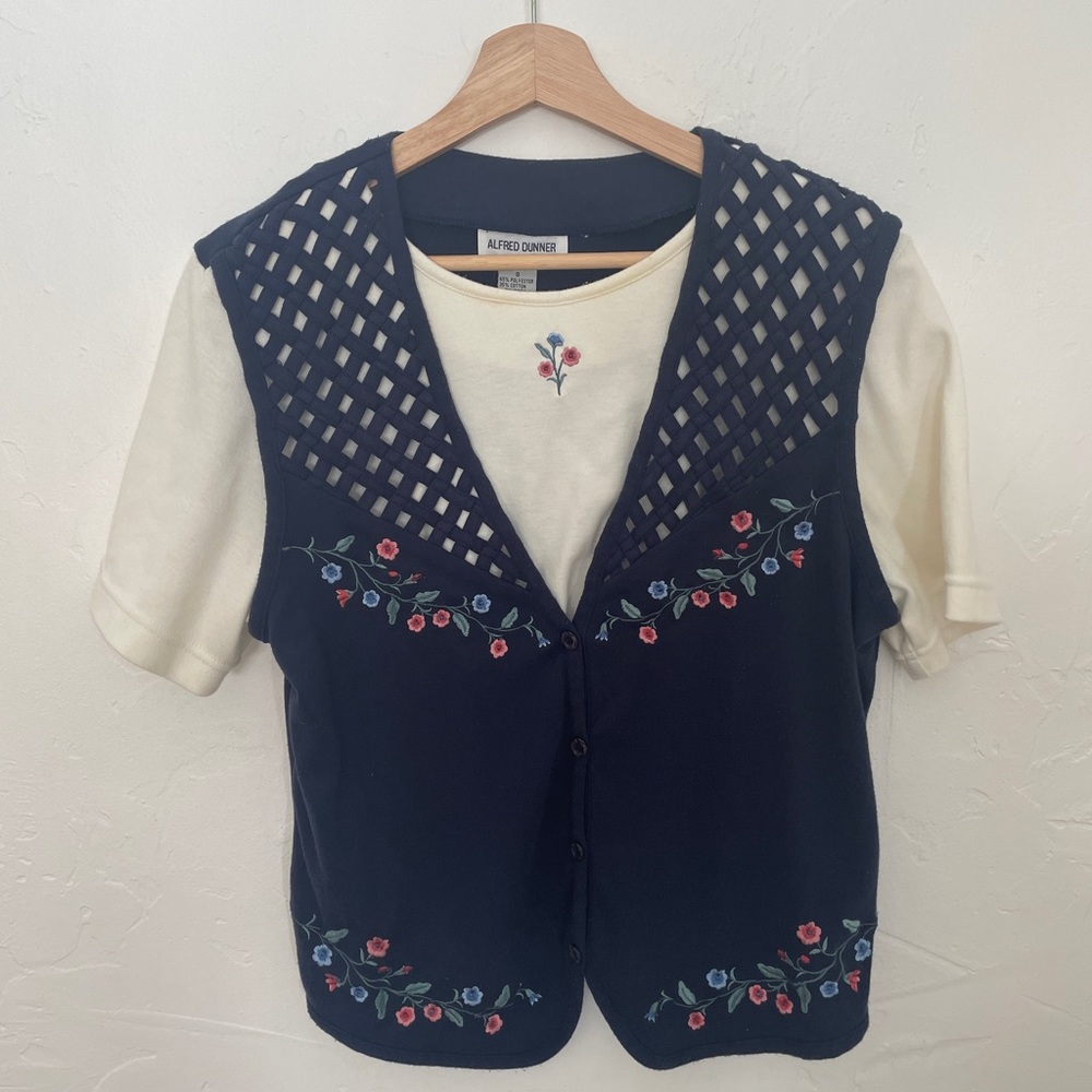 vintage embroidered shirt/vest